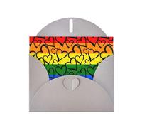 WHJDPP Gray Greeting Card Gay Pride Rainbow Pattern Printing 4x6in for Christmas, children's birthdays, Valentine's Day, wedding anniversaries, and party invitations