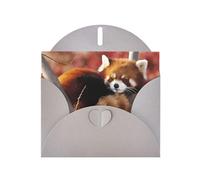 WHJDPP Gray Greeting Card Red panda Printing 4x6in for Christmas, children's birthdays, Valentine's Day, wedding anniversaries, and party invitations