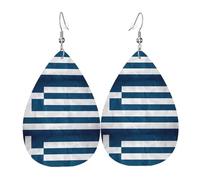 WHJDPP gr lag Prints Drip Earrings - Faux Leather Charms for Women - Lightweight Dangling Jewelry - Party & Holiday Accents