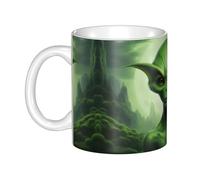 WHJDPP Green alien Printed mug ceramic Mugs for cappuccino, latte, cereal, yogurt, milk, hot or cold drinks Micro-wave oven