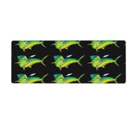 WHJDPP Green fish Prints Extended Mouse Pad 12x31.5in