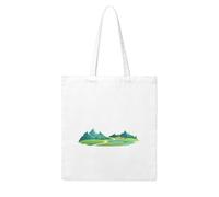 WHJDPP Green land under the blue sky Picture Woman Canvas Tote Bag Strong and durable for traveling, shopping, Daily One Size