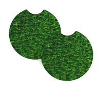 WHJDPP Green Leaves Wall Prints Car Cup Coasters 2-Pack - High-Grade Neoprene Layers for Spillproof Protection