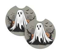 Whjdpp Halloween Ghost Printing Car Interior Cup Holder Pad 2 Pc Waterproof & Quick for Cars, Trucks, Suvs, and Ships