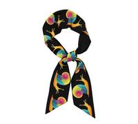 WHJDPP Happy colorful snail Pattern Women's Fashion Scarf Suitable as headscarf, scarf, clothing accessories, handbag accessories
