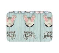 WHJDPP Happy Easter Eggs Bunny Tail Prints Hem Mat 40x60 - Ultra Absorbent Bathroom Rug with Non-Slip Backing & Fade-Resistant Polyester