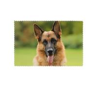WHJDPP Happy german shepherd Prints Placemats Set of 6 12x18in - Durable Table Layers for Stylish Home, Hotel & Festive Gatherings