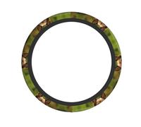 WHJDPP Happy german shepherd Prints Quality Wheel Skin - Durable Neoprene Grip for Cars, Trucks & SUVs