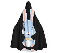 WHJDPP Happy little rabbit Picture Adult Hooded Cloak is a super large, comfortable, and durable Halloween hooded poncho