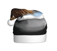 WHJDPP Highland cow baby taking a bath Prints Christmas Hat for Adult Soft, Lightweight, and Fluffy Design for Men and Women
