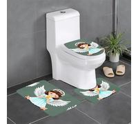 WHJDPP HJFCZH Cute little angel Prints 3 Piece Bathroom Rugs Set 24x16in - Plush Throw Mats for Spa-Like Comfort & Easy Cleaning