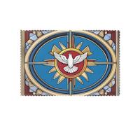 WHJDPP holy Spirit Christia Printing Placemats for Dining Table Set of 6 for Homes, and Banquets Easy to Clean at Room Temperature for Long-Lasting Use