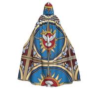 WHJDPP holy spirit christia Prints Hooded Cloak for Halloween, Role-playing, and Costume Parties - Comfortable and Durable