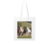 WHJDPP Horses at the gallop Picture Woman Canvas Tote Bag Strong and durable for traveling, shopping, Daily One Size