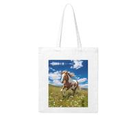 WHJDPP Horses on the Prairie Picture Woman Canvas Tote Bag Strong and durable for traveling, shopping, Daily One Size