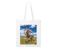WHJDPP Horses on the Prairie Printing Woman Canvas Tote Bag Strong and durable for traveling, shopping, Daily One Size