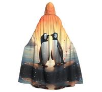 WHJDPP i love penguins Prints Hooded Cloak for Halloween, Role-playing, and Costume Parties - Comfortable and Durable