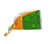 WHJDPP Irish Flag Printing Cleaning Working Cap Chef Hat for Women and Men, for Surgical, Nursing Black