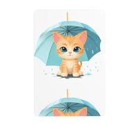 WHJDPP Kitten taking shelter from the rain Picture Tin decorative painting 8x12in Made of tinplate, wear-resistant and durable