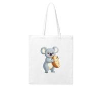 WHJDPP Koala holding a big loaf Picture Woman Canvas Tote Bag Strong and durable for traveling, shopping, Daily One Size