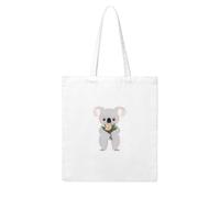 WHJDPP Koala holding a bouquet of flowers Picture Woman Canvas Tote Bag Strong and durable for traveling, shopping, Daily One Size