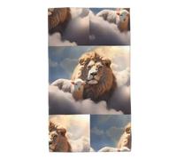 WHJDPP Lamb with A Lion On The Clouds Printed Towel Towels 27.5x16in Skin-Friendly Absorbent Fluffy and Soft for Bathroom, Beach, Outdoors