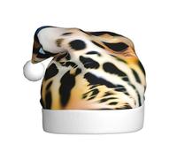 WHJDPP Leopard's eyes Picture Christmas hat for Adult Suitable for Halloween, Christmas and New Year wear