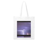 WHJDPP Lightning Storm Picture Woman Canvas Tote Bag Strong and durable for traveling, shopping, Daily One Size