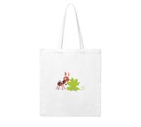 WHJDPP Little ant holding a maple leaf Picture Woman Canvas Tote Bag Strong and durable for traveling, shopping, Daily One Size
