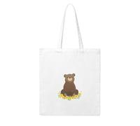 WHJDPP Little bear in the flowers Picture Woman Canvas Tote Bag Strong and durable for traveling, shopping, Daily One Size