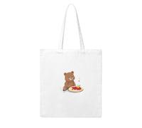 WHJDPP Little Bear spilled the jam at the picnic Picture Woman Canvas Tote Bag Strong and durable for traveling, shopping, Daily One Size