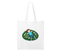 WHJDPP Little boy sleeping on the grass Picture Woman Canvas Tote Bag Strong and durable for traveling, shopping, Daily One Size