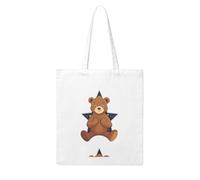 WHJDPP Little brown bear on the star Picture Woman Canvas Tote Bag Strong and durable for traveling, shopping, Daily One Size