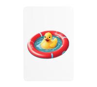 WHJDPP Little duck on the swimming ring Picture Tin decorative painting 8x12in Made of tinplate, wear-resistant and durable