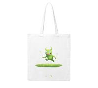 WHJDPP Little monster chasing dandelions Picture Woman Canvas Tote Bag Strong and durable for traveling, shopping, Daily One Size