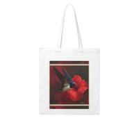 WHJDPP Little Swallow in Red Flower Picture Woman Canvas Tote Bag Strong and durable for traveling, shopping, Daily One Size