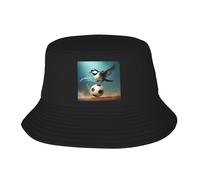 WHJDPP Little Swallow Stepping on The Ball Picture Adult Fisherman's Hat for Men and Women Foldable Headwear for Outdoor Activities Black