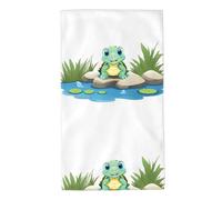 WHJDPP Little Turtle by The Pond Picture Towel Towels 27.5x16in Skin-Friendly Absorbent Fluffy and Soft for Bathroom, Beach, Outdoors