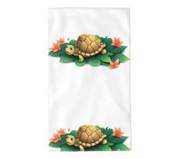 WHJDPP Little Turtle in The Petals Picture Towel Towels 27.5x16in Skin-Friendly Absorbent Fluffy and Soft for Bathroom, Beach, Outdoors