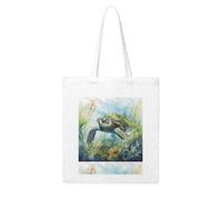 WHJDPP Little turtle in the seaweed Picture Woman Canvas Tote Bag Strong and durable for traveling, shopping, Daily One Size