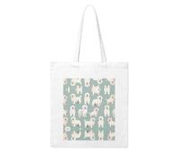 WHJDPP Little White Dogs Pattern Printing Woman Canvas Tote Bag Strong and durable for traveling, shopping, Daily One Size