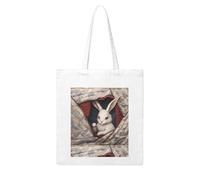 WHJDPP Little white rabbit in the quilt Picture Woman Canvas Tote Bag Strong and durable for traveling, shopping, Daily One Size
