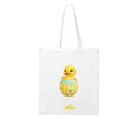 WHJDPP Little yellow duck on the easter egg Picture Woman Canvas Tote Bag Strong and durable for traveling, shopping, Daily One Size