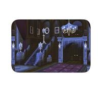 WHJDPP Lock edge floor mat 40x60 in Halloween Haunted Picture water-absorbent and non-slip soft and comfortable for bathroom and kitchen