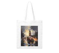 WHJDPP London Color Taxi Picture Woman Canvas Tote Bag Strong and durable for traveling, shopping, Daily One Size