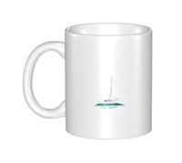WHJDPP Lonely sailboat Picture mug ceramic Mugs for cappuccino, latte, cereal, yogurt, milk, hot or cold drinks Micro-wave oven