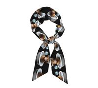 WHJDPP Long silk scarf Highland cow baby taking a bath Pattern soft comfortable skin-friendly and breathable suitable for travel games and parties