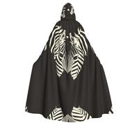 WHJDPP Love Zebra Picture Adult Hooded Cloak is a super large, comfortable, and durable Halloween hooded poncho