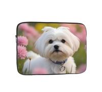 WHJDPP Lovely Maltese Dog Prints Shockproof Portable Laptop Sleeve Bag 10 inch for Men and Women Business Travel, Office Daily Use