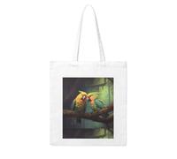 WHJDPP Loving parrots on a branch Picture Woman Canvas Tote Bag Strong and durable for traveling, shopping, Daily One Size